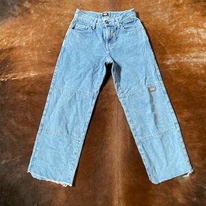 Dickies - mid rise double-knee raw hem skateboarding jeans